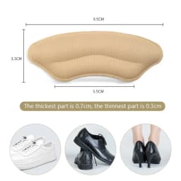 1/2/4Pairs Anti-Wear Soft Sports Heel Inserts Self Adhesive Protection Patches Shoe Size Modification Tool Feet Pads for Heels