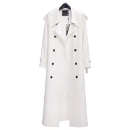 Long White Trench Coat Women's 2024 New Spring Autumn Fashion Double-breasted Slim Long Sleeve Windbreaker Female Outerwear