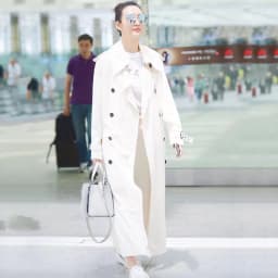 Long White Trench Coat Women's 2024 New Spring Autumn Fashion Double-breasted Slim Long Sleeve Windbreaker Female Outerwear