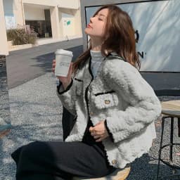 Lucyever Korean Chic White Lamb Wool Jacket Ladies Fashion Streetwear Warm Plush Outwear Women Autumn Winter New Faux Fur Coat