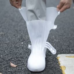 Tall Visitor Overshoes High Tube Galoshes Waterproof Shoes Cover Slip Resistant Overshoes Rain Boots Protector Long Shoe Covers