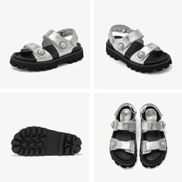 BEAUTODAY Casual Platform Sandals Women Genuine Leather Silver Solid Thick Sole Outdoor Summer Beach Ladies Shoes Handmade 38537