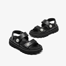 BEAUTODAY Casual Platform Sandals Women Genuine Leather Silver Solid Thick Sole Outdoor Summer Beach Ladies Shoes Handmade 38537