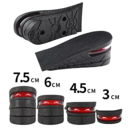 Height Increase Insoles for Men Women Elevator Shoes Insole Foot Pads Adjustable Heel Lift Inserts Heightening Insoles 3-7.5cm