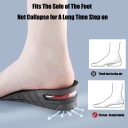 Height Increase Insoles for Men Women Elevator Shoes Insole Foot Pads Adjustable Heel Lift Inserts Heightening Insoles 3-7.5cm