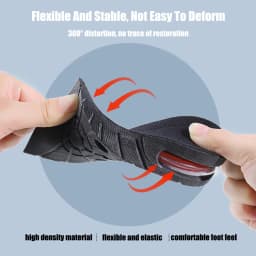 Height Increase Insoles for Men Women Elevator Shoes Insole Foot Pads Adjustable Heel Lift Inserts Heightening Insoles 3-7.5cm