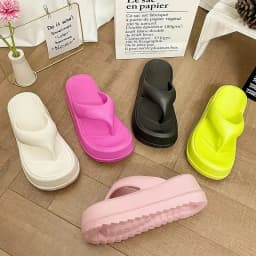 Litfun Female Summer Flats Slippers Casual Soft Thick Sole Eva Flip Flops Non-slip Beach Sandals Comfort Home Slides For Women