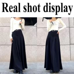 Lucyever Vintage Streetwear Pleated Long Skirts Women Elegant with Belt High Waisted Skirts Female Temperament Midi Suit Skirt