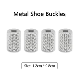 Elastic Round Printed Shoe Laces Diamond Metal Buckle No Tie Shoelaces Without Ties Shoelace for Sneakers Woman Man Shoestrings