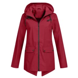 New Women Jacket Solid Color Windproof Waterproof Hooded Coat Outdoor Hiking Clothes Outerwear Women's Lightweight Raincoat