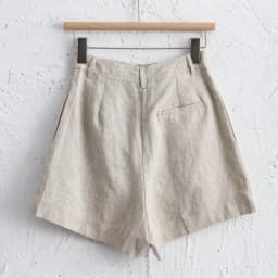 2026 Summer 100% Linen Women's Shorts Casual High Waist Wide Leg Button Up Elegant Ol Short Pants Femme
