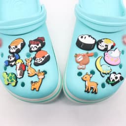 Hot Sale 1-15pcs Shoe Charms Sika Deer Panda Giraffe Kangaroo Turtle Accessories PVC Slippers Decoration For Kids X-mas Gift