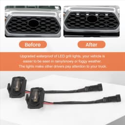 4PCS LED Front Grill Lights for Off Road Sport 2020 2021 External Grill Lamp, White Light