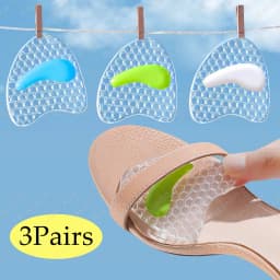 6pcs Silicone Shoe Pads for Women Shoes Inserts Non-Slip Gel Forefoot Pads High Heels Sandals Anti-Slip Self-Adhesive Insoles