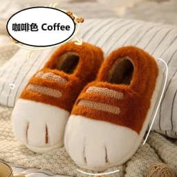 New Tiger Paw Slippers Woman Men Winter Furry Booties Women's Fuzzy Home Shoes Size 44 45 Girls Chrismas Slippers Drop Shipping