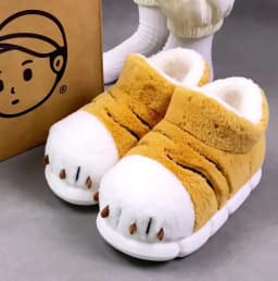New Tiger Paw Slippers Woman Men Winter Furry Booties Women's Fuzzy Home Shoes Size 44 45 Girls Chrismas Slippers Drop Shipping