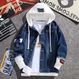 Vintage Denim Jacket Woman Spring Autumn Coat Ripped Hooded Outerwear 2025 Windbreaker Basic Coats Boyfriend Female Jeans Jacket