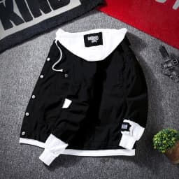 Vintage Denim Jacket Woman Spring Autumn Coat Ripped Hooded Outerwear 2025 Windbreaker Basic Coats Boyfriend Female Jeans Jacket