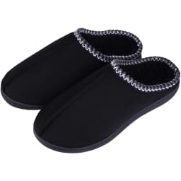 Litfun Winter House Slippers For Men Anti-Slip Fluffy Warm Slippers Women Memory Foam Cotton Slippers With Durable Rubber Sole