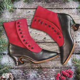 Mixed Colors SLIP-ON Women's Short Boots With Pointed Irregular Heels Round Pearl Buckle Street Trend Autumn Ankle Boots