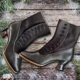 Mixed Colors SLIP-ON Women's Short Boots With Pointed Irregular Heels Round Pearl Buckle Street Trend Autumn Ankle Boots