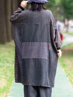 AmaxluluE 2025 Autumn Womens Leisure Loose Plaid Denim Trench British Vintage Classic Windbreakers Fashion Patchwork Long Coats