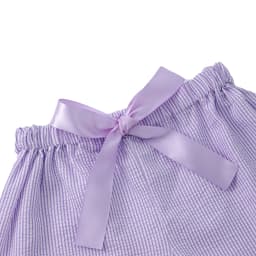 Seersucker Shorts For Women Striped Pink Shorts Ribbon Drawstring Shorts With Ruffle Trim Summer Clothes Short Pants Girl