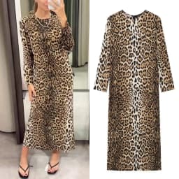 Leopard Print Maxi Dress Women's Retro Animal Print Dress Long Sleeve Elegant Party Dress Midi Prom Evening Dress 2024