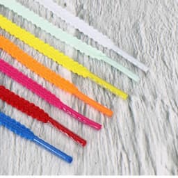 Flat 6mm Sneakers Polyester Insertion Dots Single Layer Solid Color Shoelaces Ropes Athletic Shoestring for Racing Running Shoes