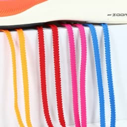 Flat 6mm Sneakers Polyester Insertion Dots Single Layer Solid Color Shoelaces Ropes Athletic Shoestring for Racing Running Shoes