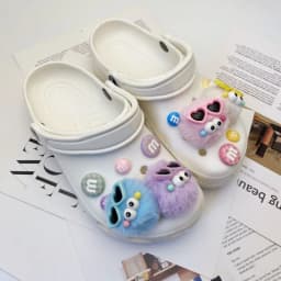 New DIY Plush Ball Hole Shoes Charms Shoe Accessories Cute Fur Ball Elf Detachable Shoe Flower Shoe Buckle Hot sales