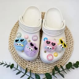 New DIY Plush Ball Hole Shoes Charms Shoe Accessories Cute Fur Ball Elf Detachable Shoe Flower Shoe Buckle Hot sales