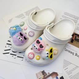 New DIY Plush Ball Hole Shoes Charms Shoe Accessories Cute Fur Ball Elf Detachable Shoe Flower Shoe Buckle Hot sales