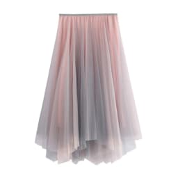 OHRYIYIE Black Green Summer Irregular Midi Long Tulle A-line Skirt Women Autumn Sweet Gradient Color High Waist Skirt Female