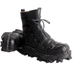 Men's Cowhide Genuine Leather Motorcycle Boots Combat Boots Gothic Skull Punk Desert Ankle Boots Botas50 Handmade