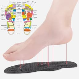 EiD Silicone Gel Magnetic Therapy Insoles for Slimming Weight Loss Arch Support Shoes Pads for Men Women Massage Foot Care Sole
