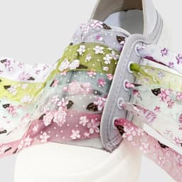 1 Pair New 2.6cm Width Flat Shoelace Printed Lace Shoelaces for Sneakers Organza Dreamy Snow Yarn Transparent Shoelace for Woman