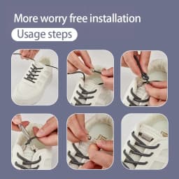 Elastic Shoelaces for Sneakers No Tie Shoelace Tennis Round Shoe Laces Without Ties for Kids Adult Rubber Bands Shoes Accessorie