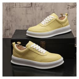 British style men's luxury fashion genuine leather shoes lace-up flats shoe platform white sneakers zapatos de hombre chaussure