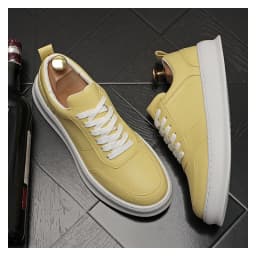 British style men's luxury fashion genuine leather shoes lace-up flats shoe platform white sneakers zapatos de hombre chaussure