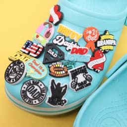 1-17Pcs PVC Dad Jokes Best Grandpa DIY Man Cool Shoe Charm Button Clog I Love Papa Sandals Decorations Holiday Gift