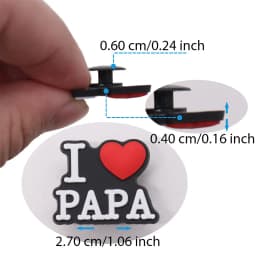 1-17Pcs PVC Dad Jokes Best Grandpa DIY Man Cool Shoe Charm Button Clog I Love Papa Sandals Decorations Holiday Gift