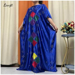 African Abaya For Women Kaftan Islamic Clothing With Scarf African Women Dress Inlaid Mubarak Dubai Femme Luxury Muslim Dress