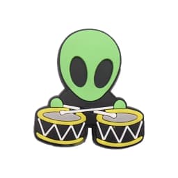 Hot Sale 1pcs Shoe Charms Green Alien Spaceship Planet PVC Accessories Garden Shoes Buckle Decorations Fit Kids X-max Gift