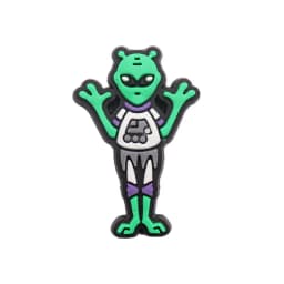 Hot Sale 1pcs Shoe Charms Green Alien Spaceship Planet PVC Accessories Garden Shoes Buckle Decorations Fit Kids X-max Gift