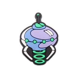 Hot Sale 1pcs Shoe Charms Green Alien Spaceship Planet PVC Accessories Garden Shoes Buckle Decorations Fit Kids X-max Gift