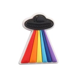 Hot Sale 1pcs Shoe Charms Green Alien Spaceship Planet PVC Accessories Garden Shoes Buckle Decorations Fit Kids X-max Gift