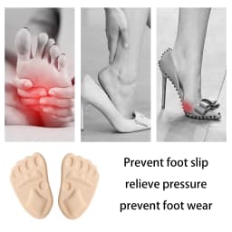 High Heels Non-slip Front Sole Pads Women's Sponge Thickened Shoe Pads 6D Slow Pressure Insole Anti-pain Orthopedic Half Pads