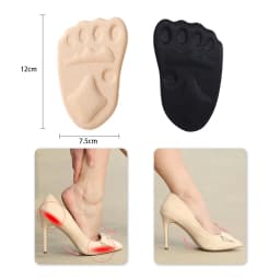 High Heels Non-slip Front Sole Pads Women's Sponge Thickened Shoe Pads 6D Slow Pressure Insole Anti-pain Orthopedic Half Pads