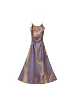 Vintage Tie Dye Elegant Dress Women Sexy Y2k Spaghetti Strap Maxi Dresses Korean Fashion Robe Vestidos De Mujer